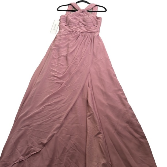 AZAZIE bridesmaids maxi dress dusty pink size 4 new - Picture 3 of 15